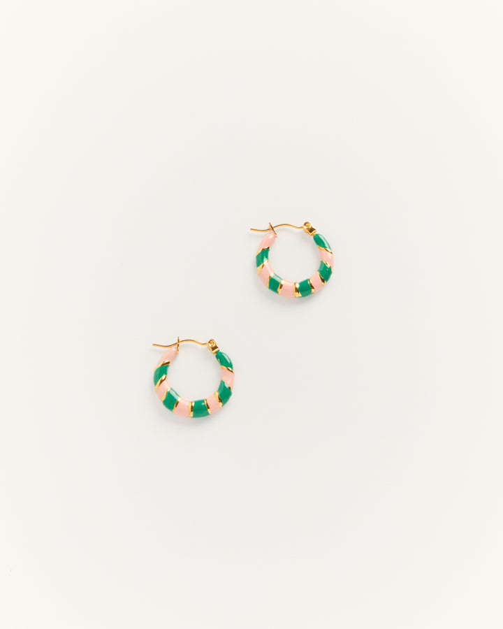 Twiggy - Earrings Green & Rosy - Palas